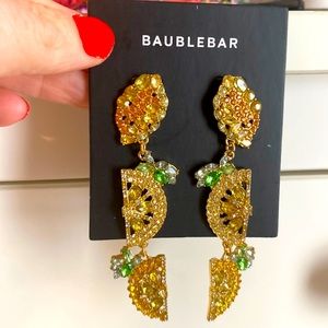 Bauble Bar lemon dangle earrings